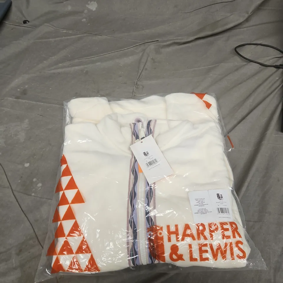 HARPER & LEWIS  1/4 ZIP FLEECE – CREAM, HLF170, UK M