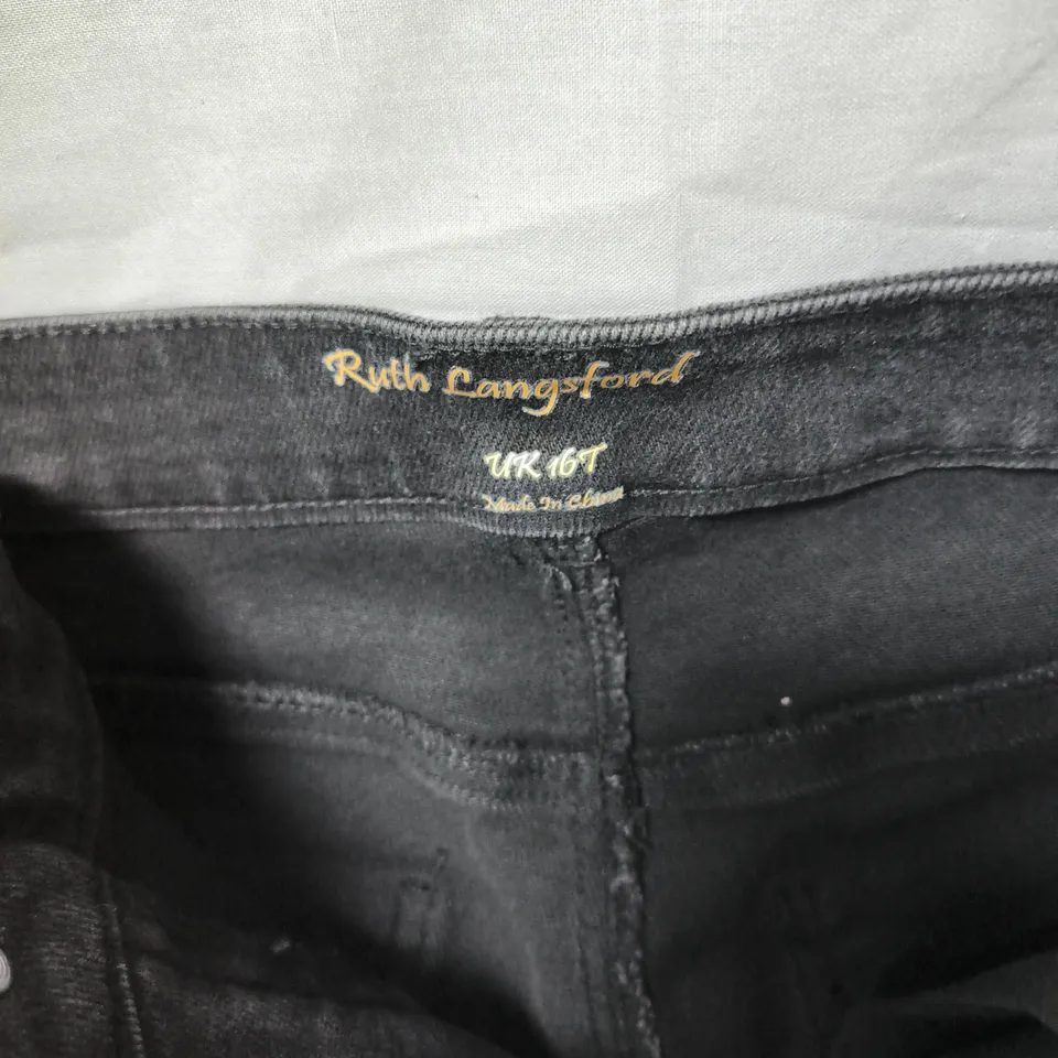 RUTH LANGFORD JEANS, WOMEN'S DARK DENIM, UK 16 TALL (UK16T)