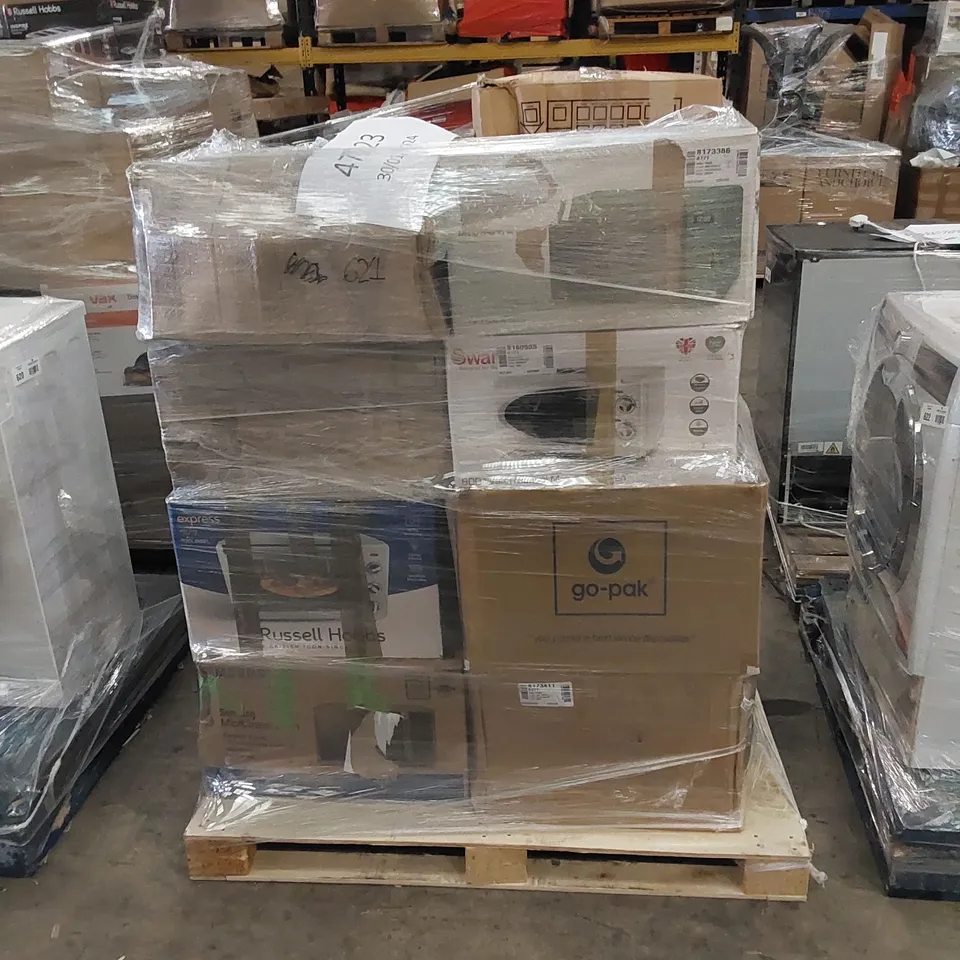 PALLET OF APPROXIMATELY 16 UNPROCESSED RAW RETURN HOUSEHOLD AND ELECTRICAL GOODS TO INCLUDE;
