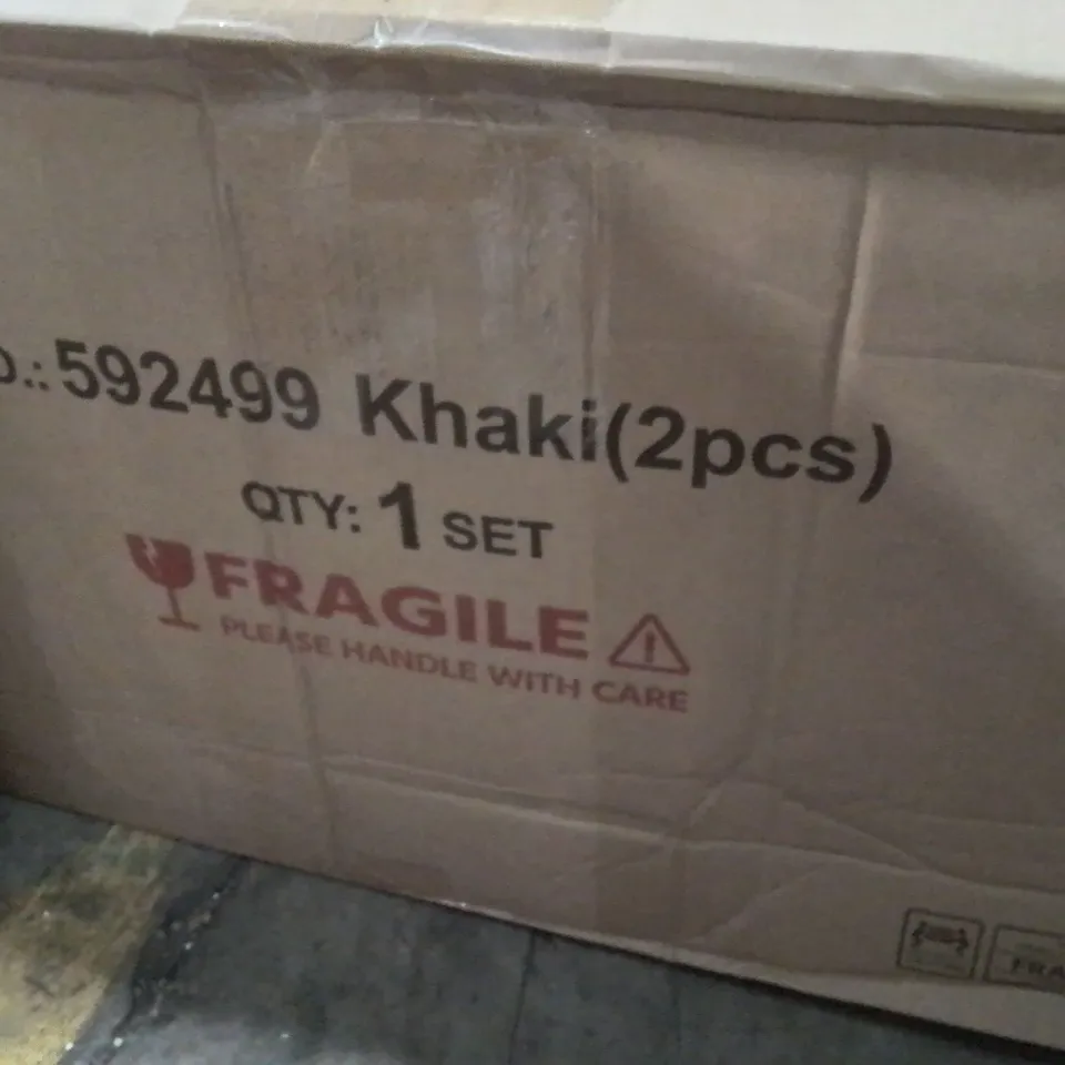 BOXED 50.5CM FABRIC UPHOLSTERED SIDE CHAIR SET OF 2