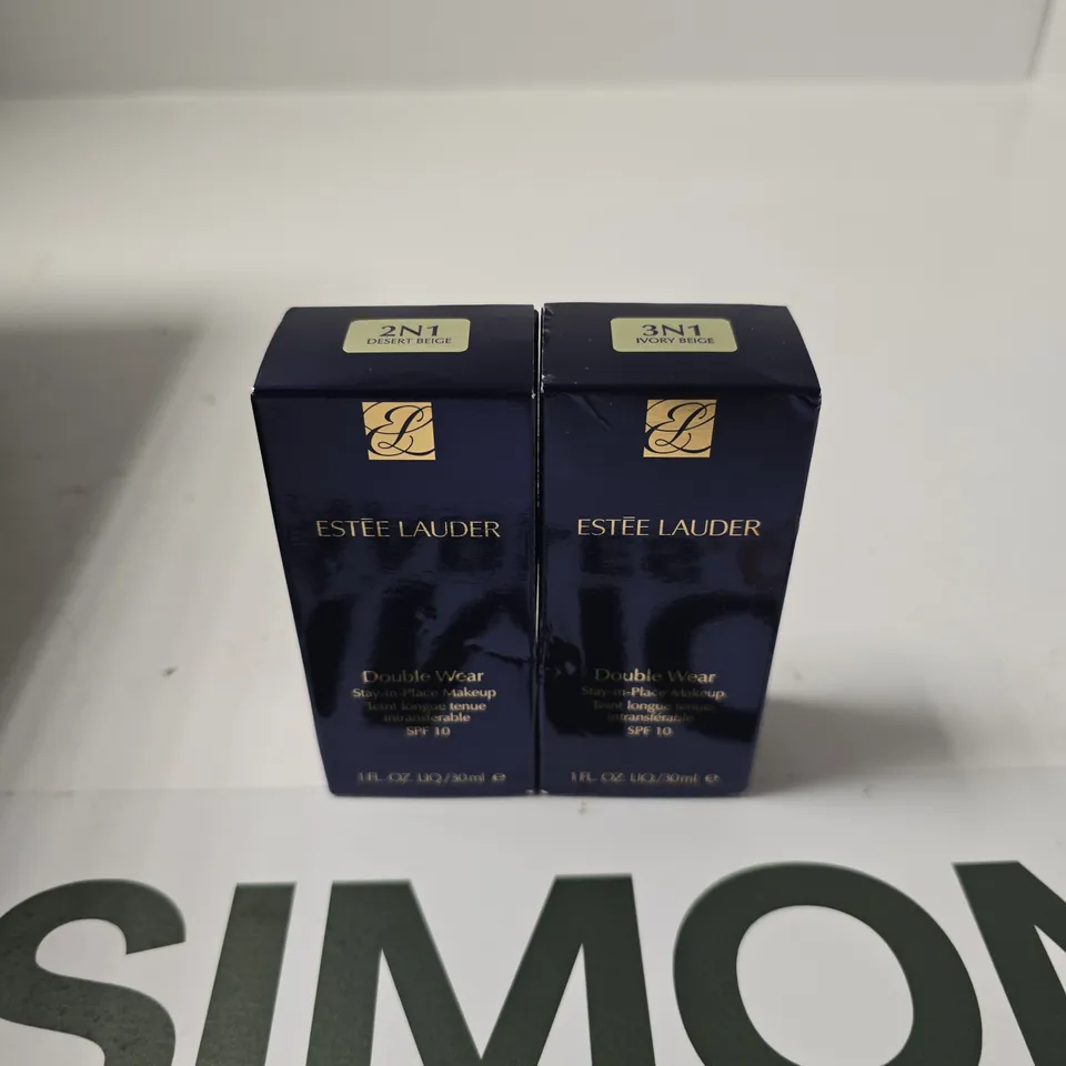 ESTÉE LAUDER DOUBLE WEAR FOUNDATION – 2N1 DESERT BEIGE & 3N1 IVORY BEIGE (2 X 30ML) – BOXED
