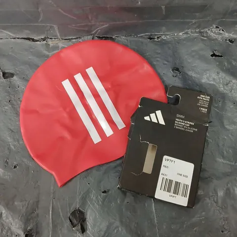 ADIDAS YOUTH 3-STRIPES SILICONE CAP IN RED 