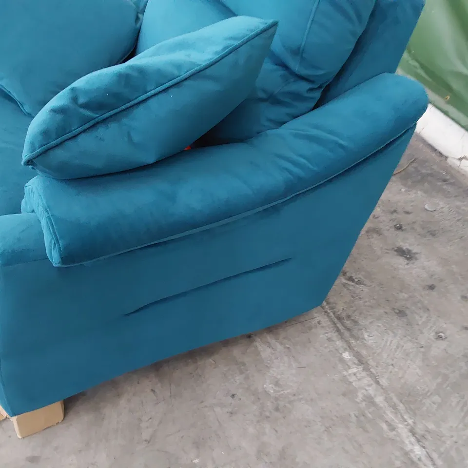 QUALITY BRITISH DESIGNER G PLAN HURST POWER RECLINING EASY CHAIR PLUSH MALLARD FABRIC 