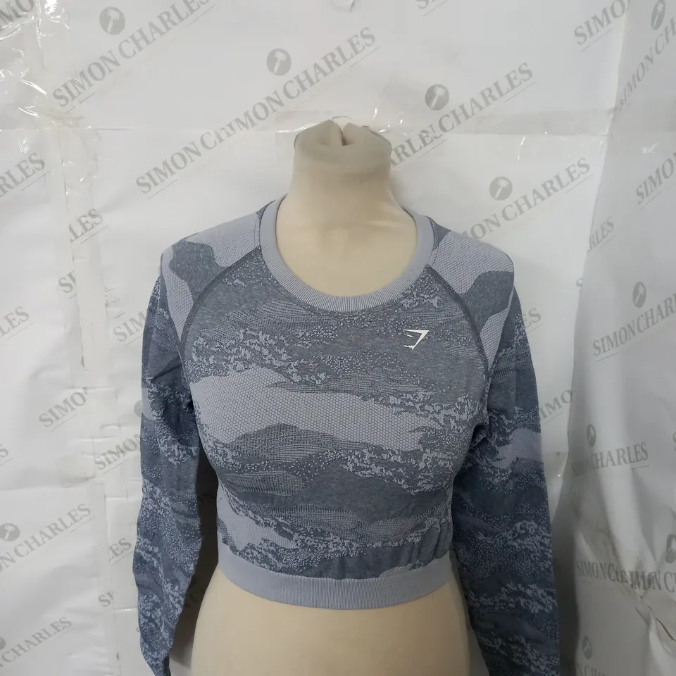 GYMSHARK CROP WORKOUT TOP SIZE M