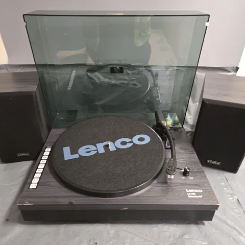 LENCO LS-300 TURNTABLE WITH BLUETOOTH AND WOODEN SPEAKERS
