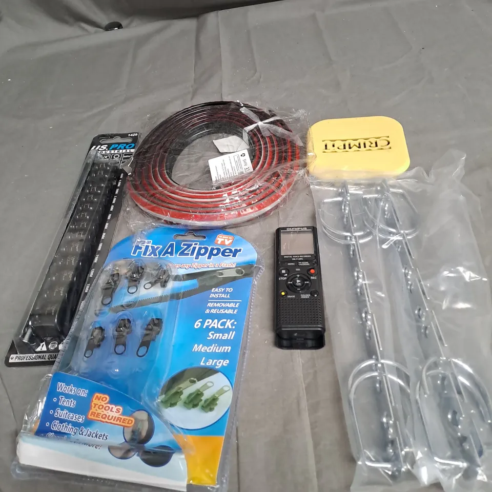 APPROXIMATELY 20 ASSORTED HOUSEHOLD ITEMS TOO INCLUDE TOOL KITS , KITCHEN APPLIANCES , TAPE RECORDER