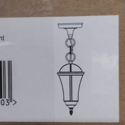 BOXED BEIJING BLACK 1 BULB OUTDOOR HANGING LANTERN
