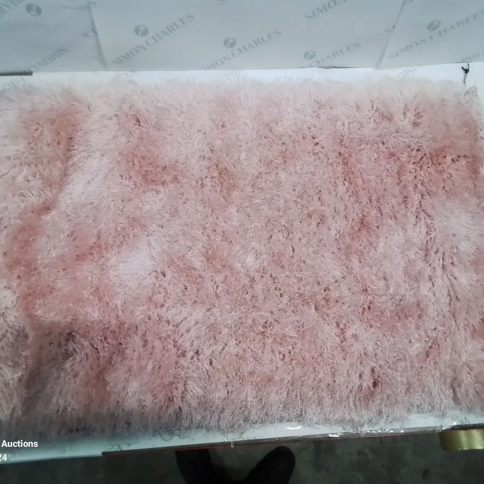 BRAND NEW PACO HOME 300 GLAMOUR PINK/ROSE 60X100CM SHAGGY RUG