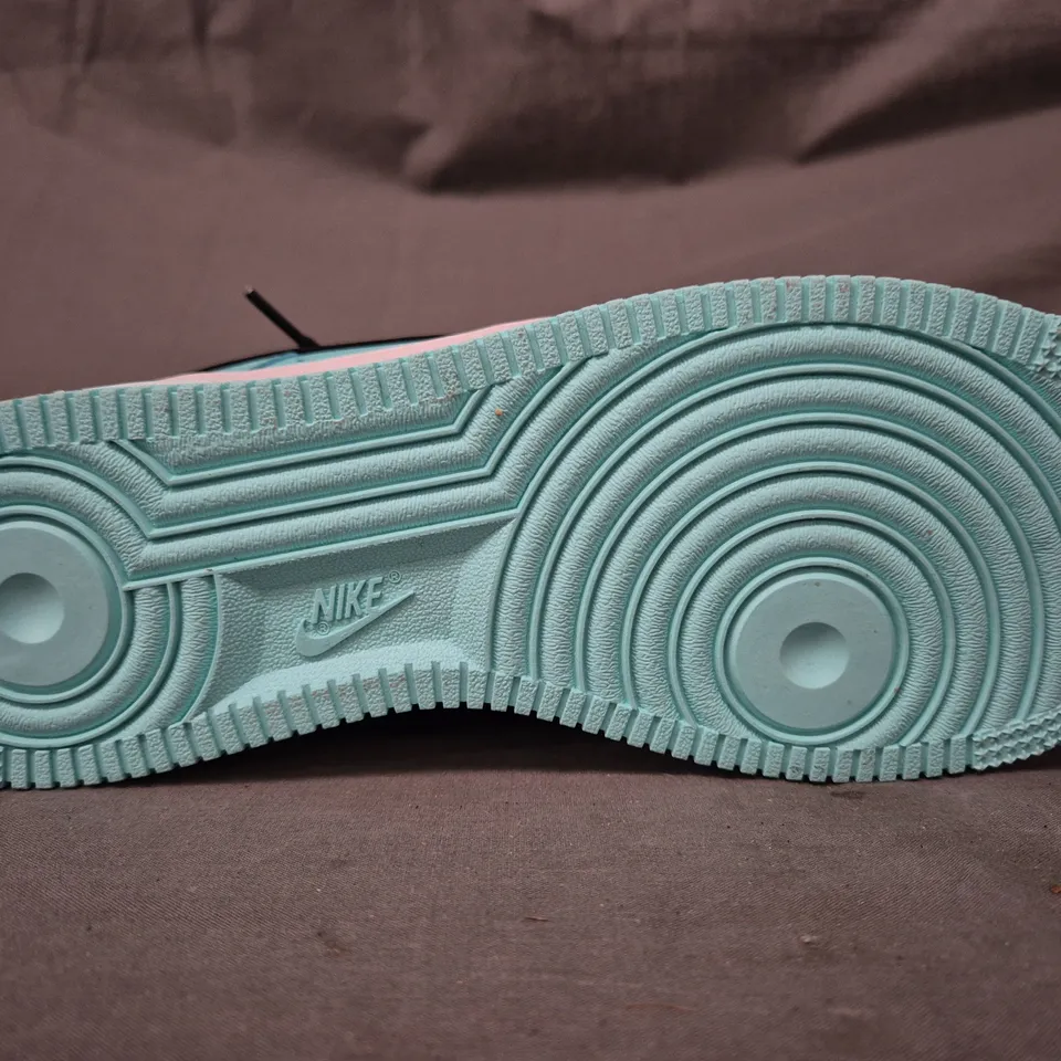 BOXED PAIR OF NIKE WOMEN'S AIR TIFFANY SHOES IN CYAN/BLACK SIZE UNSPECIFIED