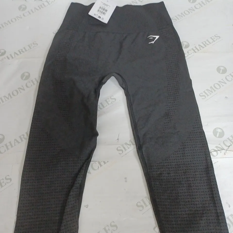 GYMSHARK VITAL SEAMLESS 2.0 LEGGINGS IN BLACK - SMALL