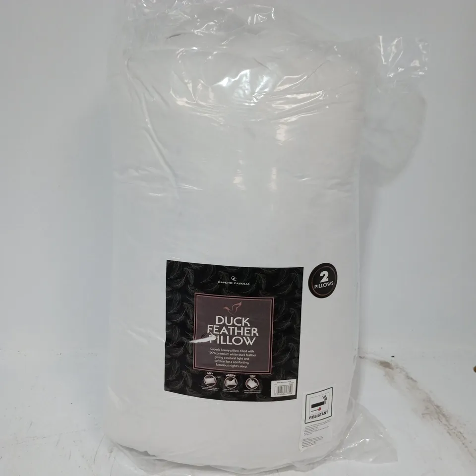 SEALED GAVEND CAVAILIA DUCK FEATHER PILLOW PAIR