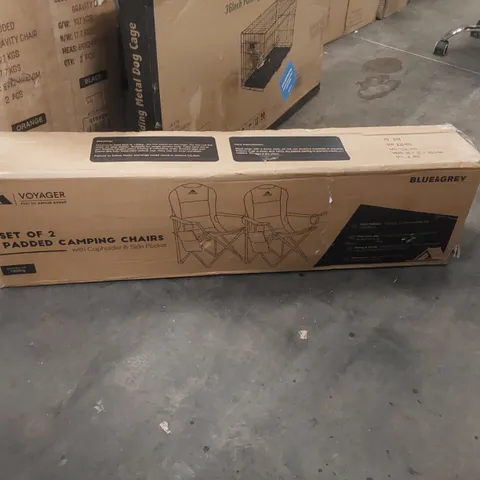BOXED SET OF 2 VOYAGER PADDED CAMPING CHAIRS