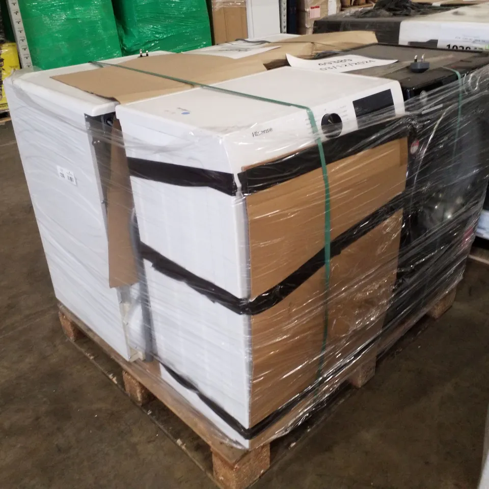 PALLET OF APPROXIMATELY 4 UNPROCESSED RAW RETURN WHITE GOODS TO INCLUDE;