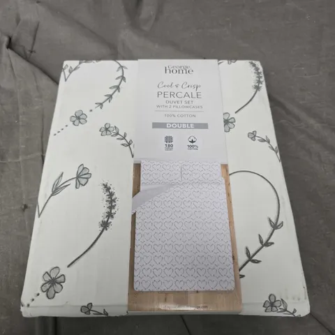 COOL AND CRISP PERCALE DUVET SET - DOUBLE