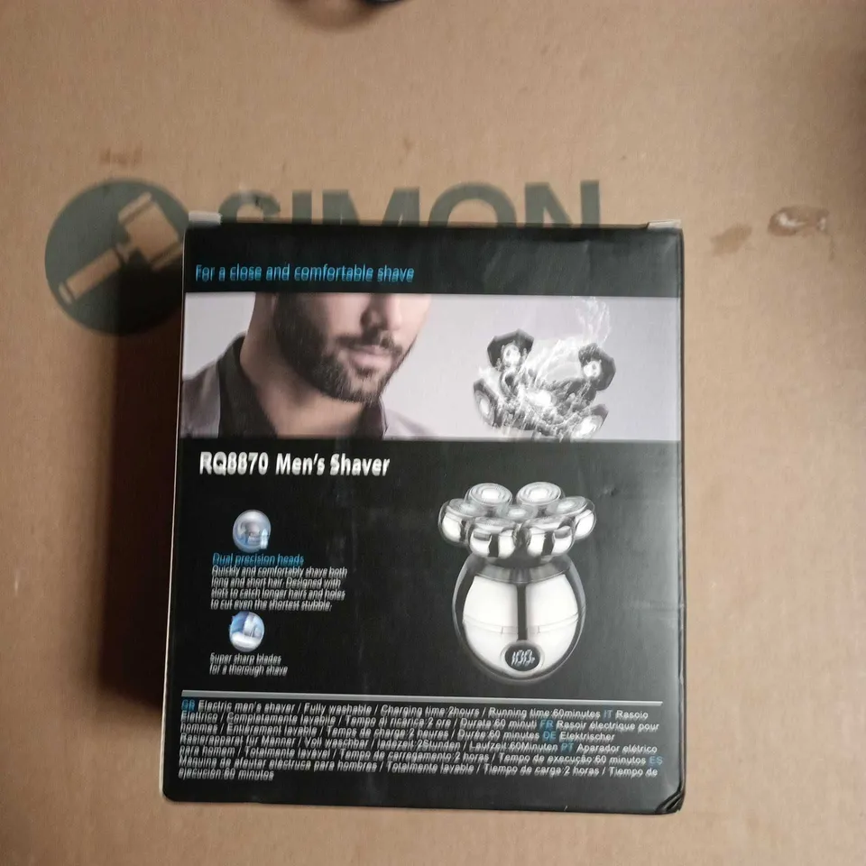 MEN'S RECHARGABLE SHAVER - 7 FLOATING HEADS WITH DOUBLE BLADES 