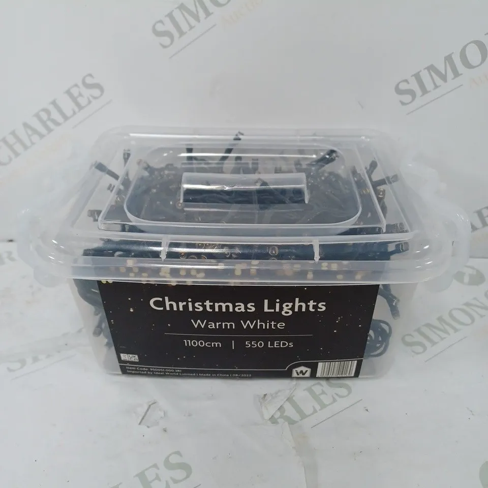 BOXED W 550 LED WARM WHITE CHRISTMAS LIGHTS - 1100CM