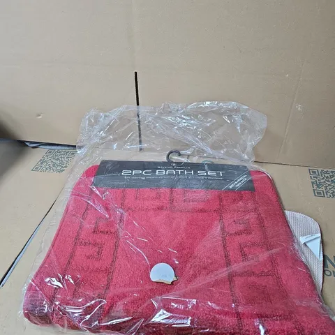 GAVENO CAVAILIA 2PC BATH SET – RED BATH MAT