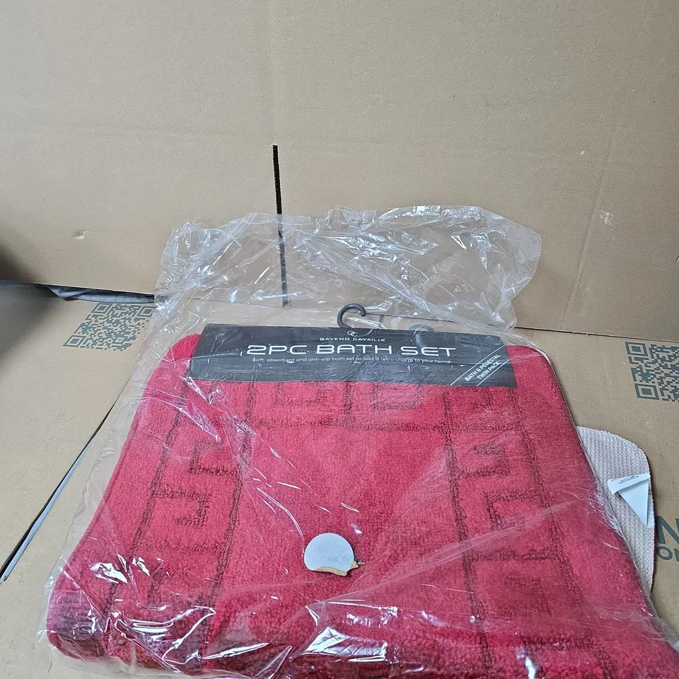 GAVENO CAVAILIA 2PC BATH SET – RED BATH MAT