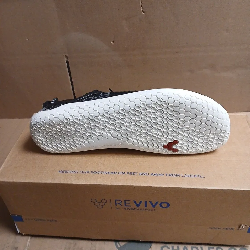 VIVOBAREFOOT REVIVO TRAINERS – BLACK KNIT, BOXED WOMENS EU 39