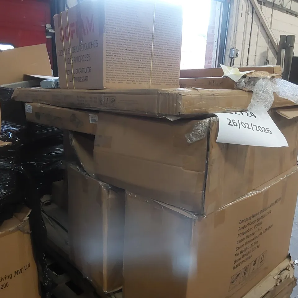 PALLET CONTAINING A LARGE QUANTITY OF ASSORTED GARDEN FURNITURE PARTS ECT