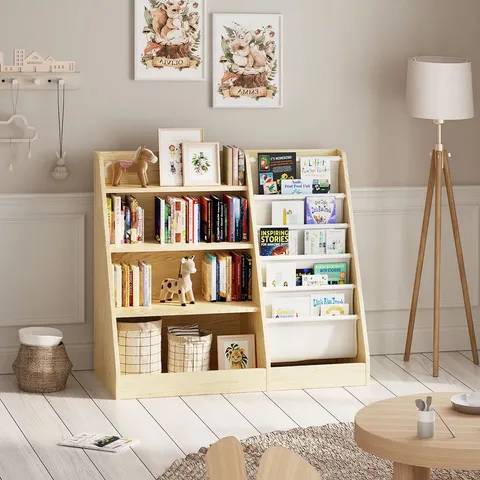 BOXED BATHELDA BOOKCASE, STORAGE BOOK RACK