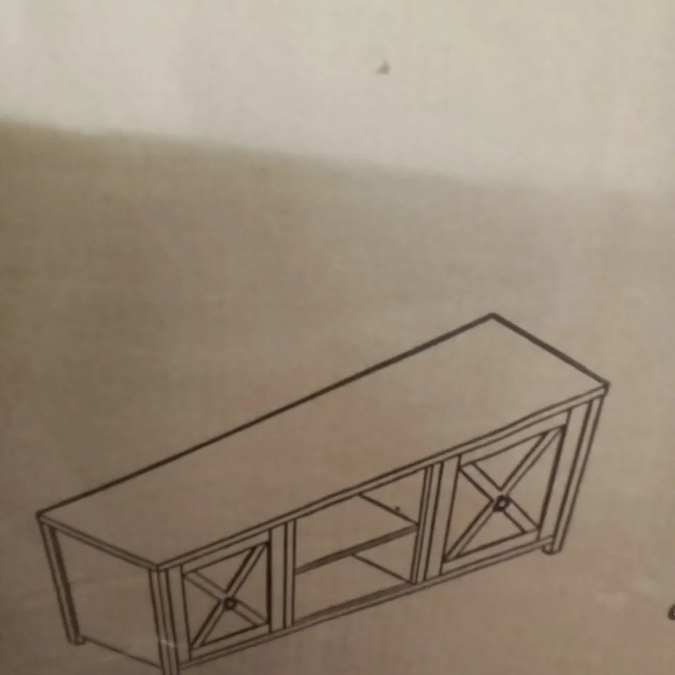 BOXED TV CABINET - GOLD/BROWN TV0679