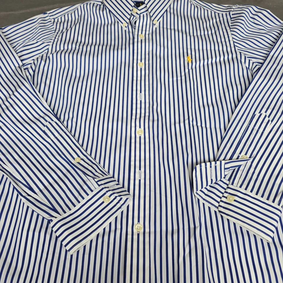 POLO RALPH LAUREN PIN STRIPE SHIRT - SIZE LARGE