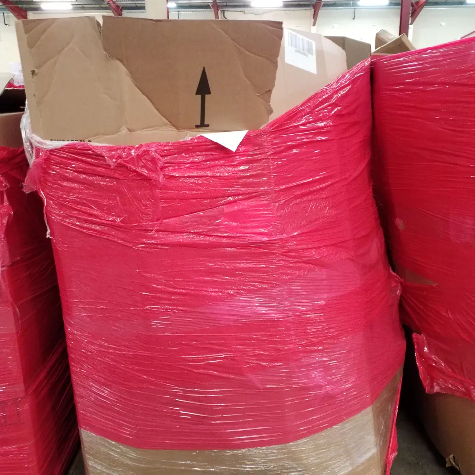 PALLET OF ASSORTED PRODUCTS INCLUDING POP UP TENT, PICTURE FRAMES, PREMIUM AIR BED, BRACKET ROLLER BLIND