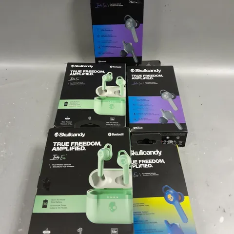 6 X BOXED SKULLCANDY INDY EVO TRUE WIRELESS EARPHONES 