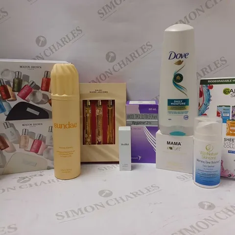 LOT OF APPROX 10 ASSORTED BEAUTY PRODUCTS TO INCLUDE SUNDAE SHOWER FOAM, MEDIK8 RADIANCE SERUM, MAMA NATURE CREAM, ETC