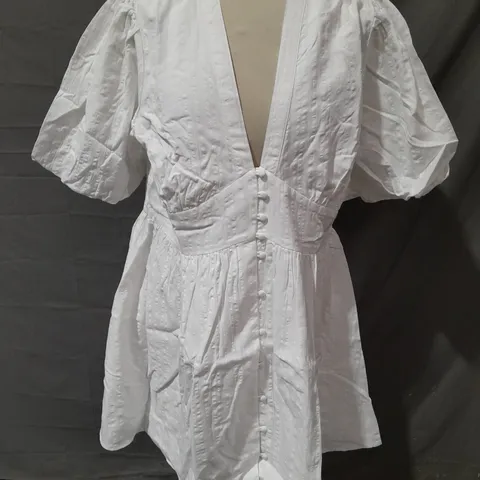 NOBODYS CHILD STARLIGHT MINI DRESS IN WHITE - UK 14
