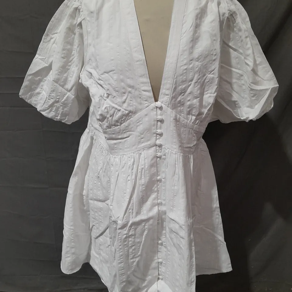 NOBODYS CHILD STARLIGHT MINI DRESS IN WHITE - UK 14