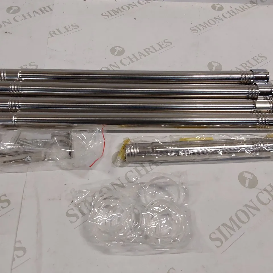 BOXED CURTAIN POLE - SILVER, SIZE UNSPECIFIED (1 BOX)