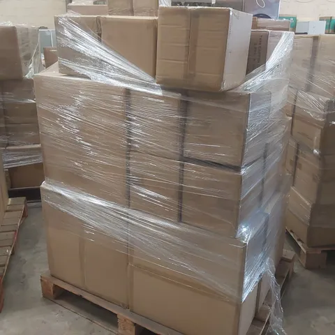 PALLET CONTAINING A VERY LARGE QUANTITY OF ASSORTED DESIGNER LIGHTING ITEMS INCLUDING: MARISSA CHROME TOUCH TABLE LAMPS WHITE SHADE EURO, EURO ANGUS GEOMETRIC GREY BASE TABLE LAMP GREY SHADE ECT