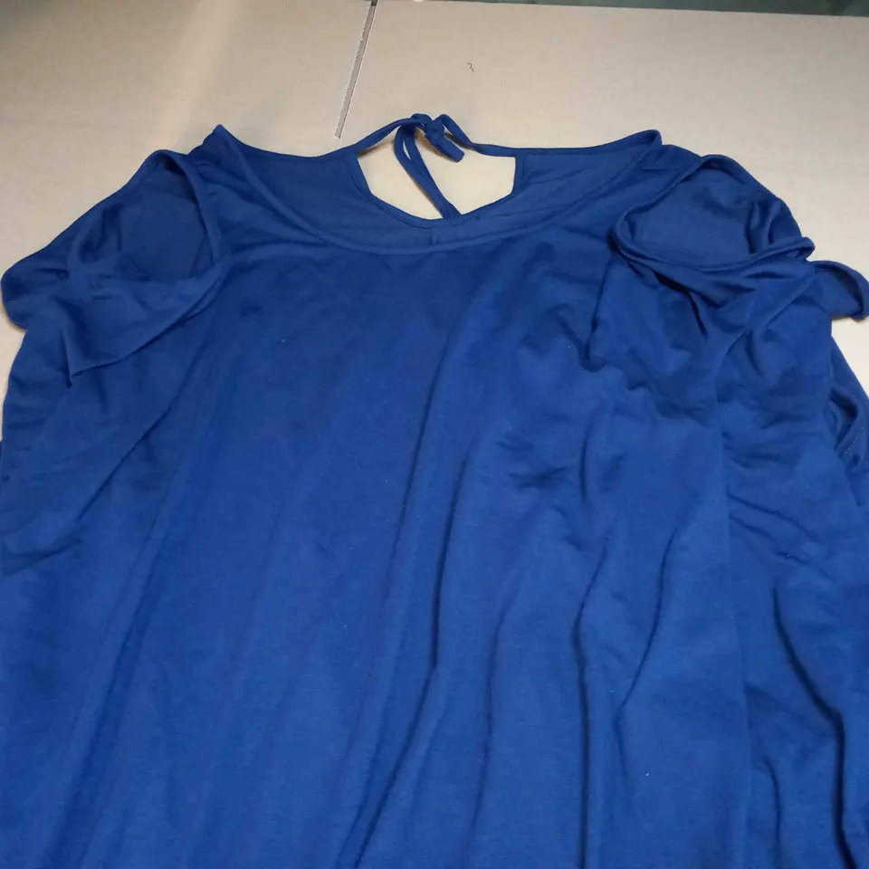 EMERY ROSE NAVY SLEEVELESS TIE UP TOP - 3XL