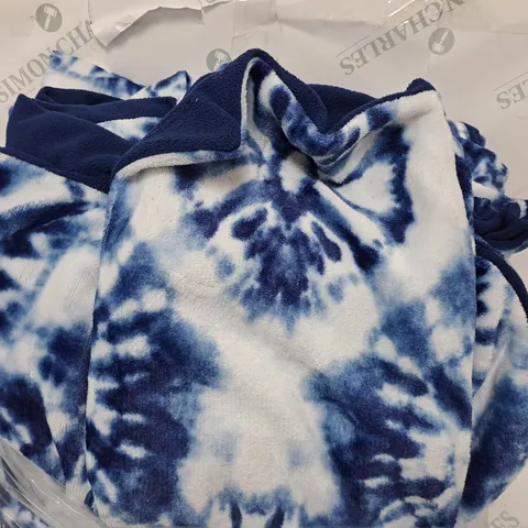 COZEE HOME WATERCOLOUR PRINT VELVETSOFT DUVET SET IN BLUE - SIZE DOUBLE 