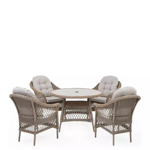 BOXED VENICE 4 SEATER DINING SET (3 BOXES)