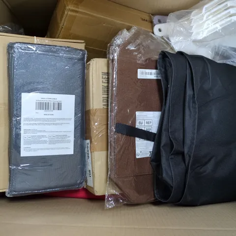 APPROXIMATELY 12 ASSORTED HOUSEHOLD PRODUCTS TO INCLUDE MICROFIBRE CLEANING CLOTHS, STARLINK MOUNT, WALL MOUNTED STORAGE RACK, ETC - COLLECTION ONLY