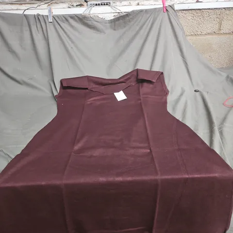MANGO WOMEN'S BURGUNDY DRESS – UK 22 (US 16) 
