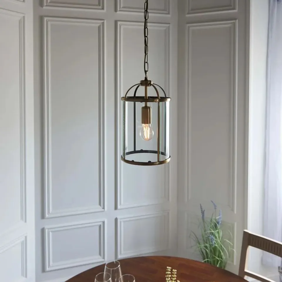 BOXED BEARSE 1-LIGHT LANTERN CYLINDER PENDANT (1 BOX)