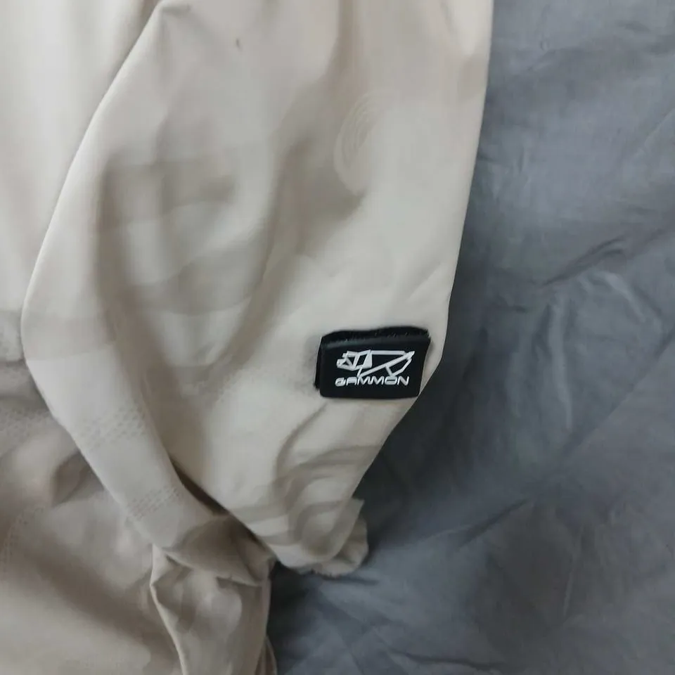 GAMMON LIFE BEIGE PARKA JACKET WITH FAUX FUR LINING – SIZE S