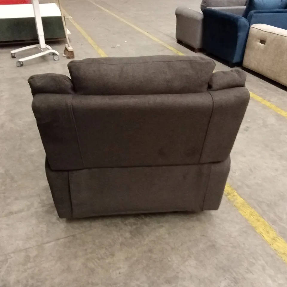 ALBION FABRIC HIGH BACK MANUAL RECLINER ARMCHAIR - CHARCOAL RRP £479