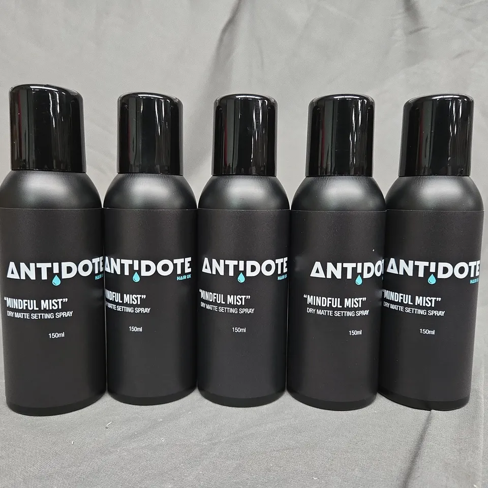 SET OF 5 ANTIDOTE MINDFUL MIST DRY MATTE SETTING SPRAY 