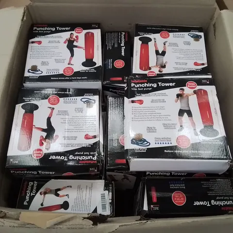 BOX CONTAINING APPROXIMATELY 27 BRAND NEW INFLATABLE PUNCHING TOWERS