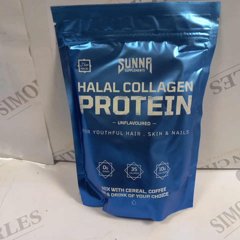 SUNNA SUPPLEMENTS HALAL COLLAGEN PROTEIN 250G BAG UNFLAVOURED