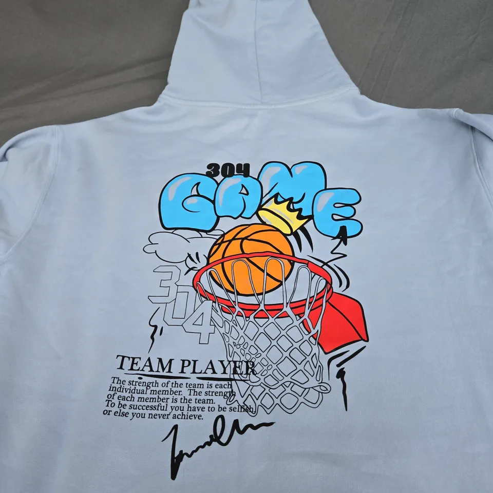 304 TEAM PLAYER GRAPHIC HOODIE SIZE L 