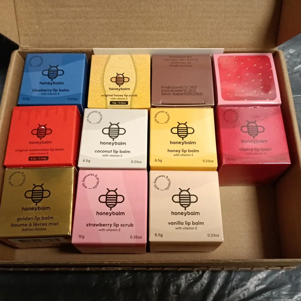 HONEYBALM SET OF 11 ASSORTED 6.5G LIP BALMS