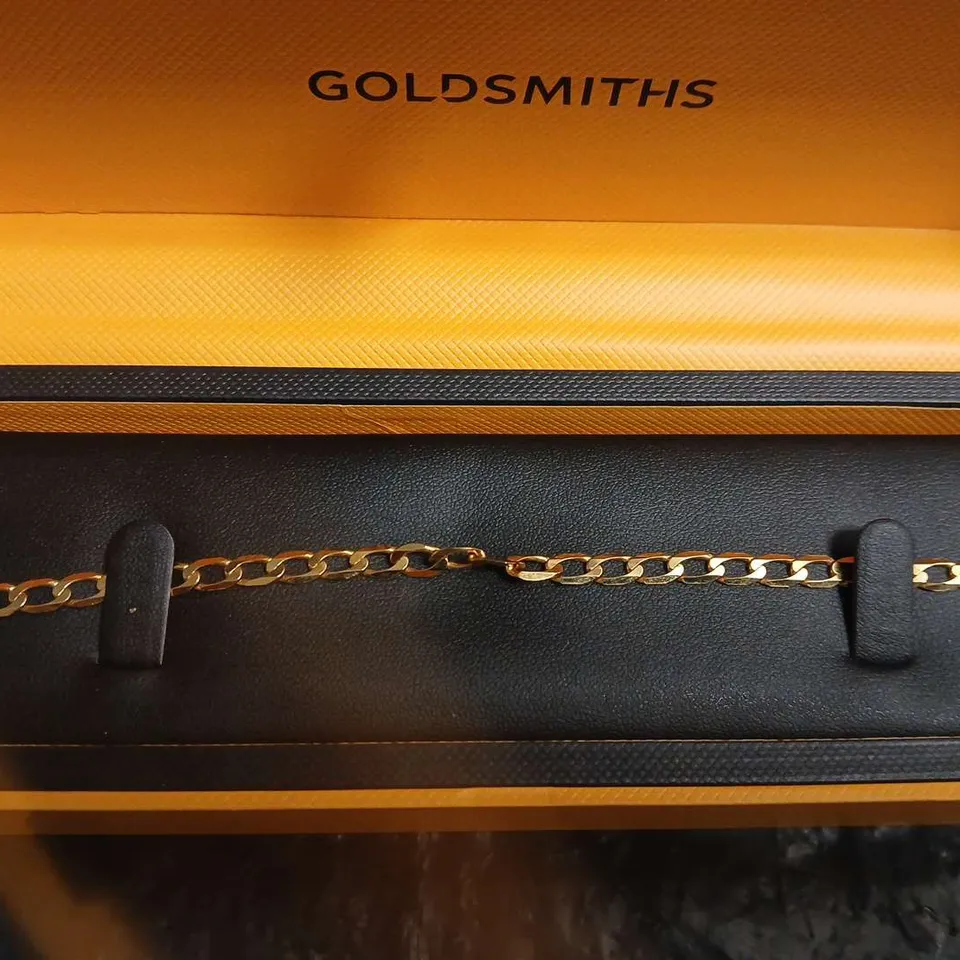 GOLDSMITHS YELLOW GOLD-TONE CHAIN BRACELET 