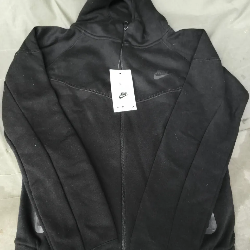 NIKE HOODED ZIP-UP JACKET IN BLACK SIZE SMALL