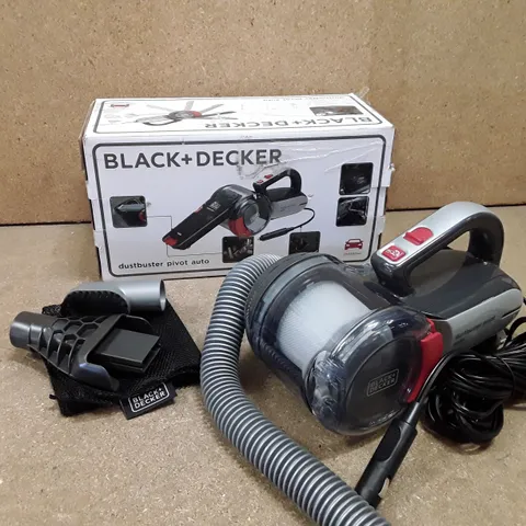 BOXED BLACK + DECKER PV1200AV DUSTBUSTER PIVOT AUTO 12V CORDED HANDHELD CAR VACUUM 